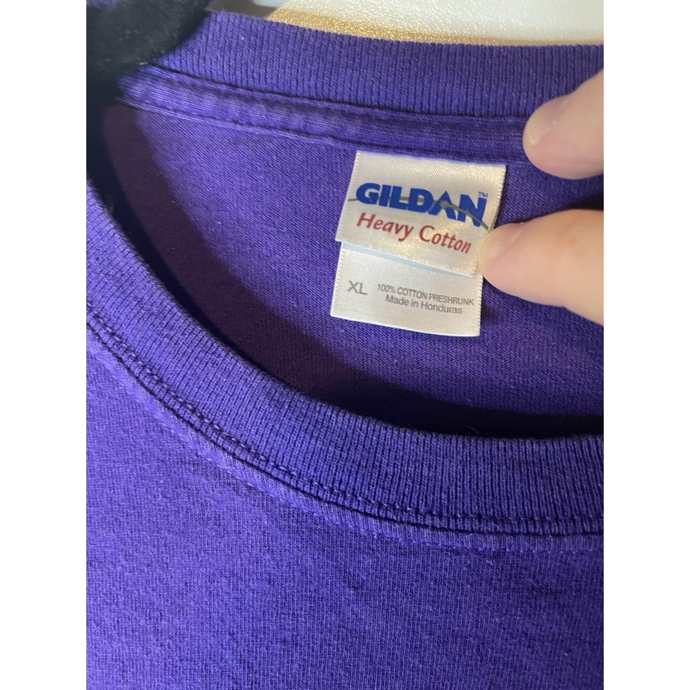 Vintage LSU Shirt XL Gildan Purple 100% Cotton - Picture 2 of 6